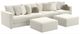 Jackson Furniture Ritzy 6-Piece Bone Sectional with Ottoman-0