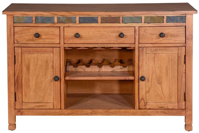 Sunny Designs™ Sedona Rustic Oak Buffet with Slate-2