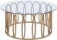Coaster® Monett Glass Top Coffee Table with Chocolate Chrome Base-0