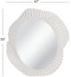Bassett Mirror Petal Matte White Leaf Wall Mirror-4