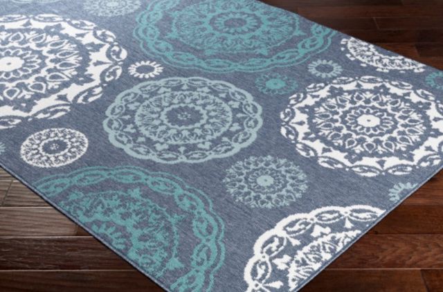 Surya Alfresco Blue/Green/White 5'x8' Area Rug-1