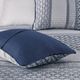 Olliix by Madison Park Bennett 4 Piece Reversible Jacquard Navy Full/Queen Coverlet Set-3
