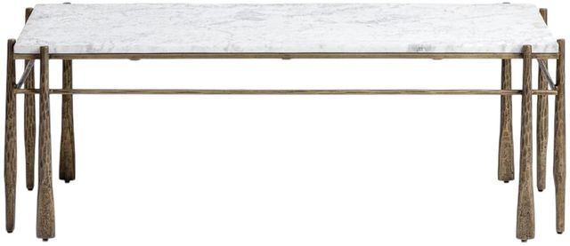 Classic Home Jasmine Moonstone White Coffee Table-2
