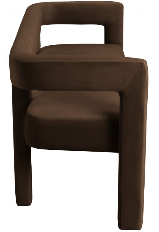 Meridian Furniture Athena Brown Velvet Upholstered Bench-3