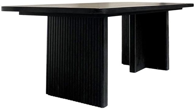 Nest Home Collections Reed Ebony Black Rectangular Dining Table-0
