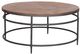 Coast2Coast Home™ Trooper Natural Cocktail Table with Black Base-0