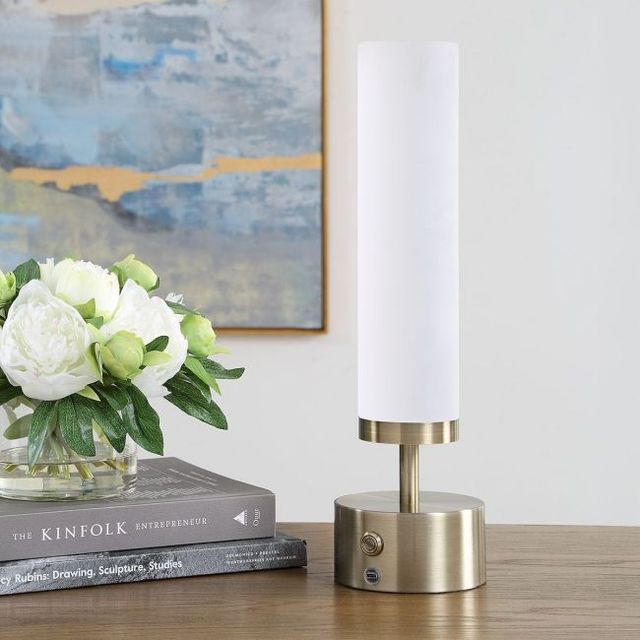 Uttermost® Auden Antique Brass Accent Lamp-2