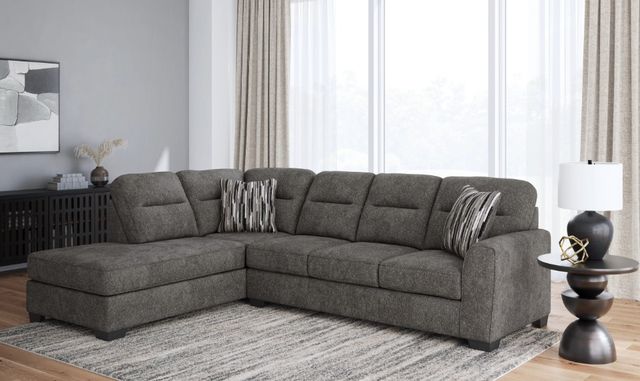 Benchcraft® Olten 2-Piece Graphite Left-Arm Facing Sectional and Chaise-2
