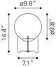 Zuo® Pearl  White/Brushed Brass Table Lamp-5