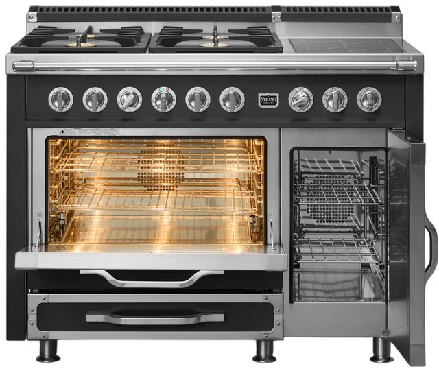 Viking® Tuscany 48" Antique Bronze Pro Style Dual Fuel Range with 2 Induction-1