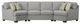 Emerald Home Analiese 3-Piece Light Gray Cuddler Sectional-3