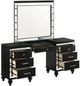New Classic® Home Furnishings Valentino 2-Piece Black Vanity Set-0