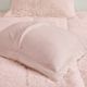 Olliix by Intelligent Design Malea Blush Twin/Twin XL Shaggy Faux Fur Comforter Mini Set-3