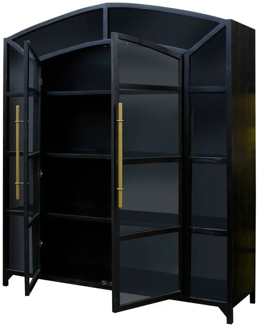 Stylecraft Ebony Large Showcase Cabinet-1