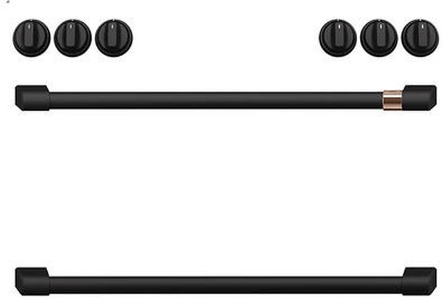 Café™ Flat Black Front Control Gas Knobs and Handle Kit-1