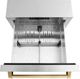 ZLINE Autograph Edition Touchstone 4.6 Cu. Ft. Stainless Steel Outdoor-Rated Refrigerator Drawers with Polished Gold Handles-4