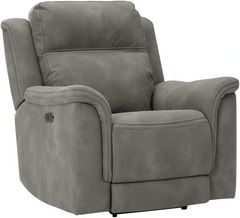 Signature Design by Ashley® Next-Gen DuraPella Slate Power Recliner with Adjustable Headrest
