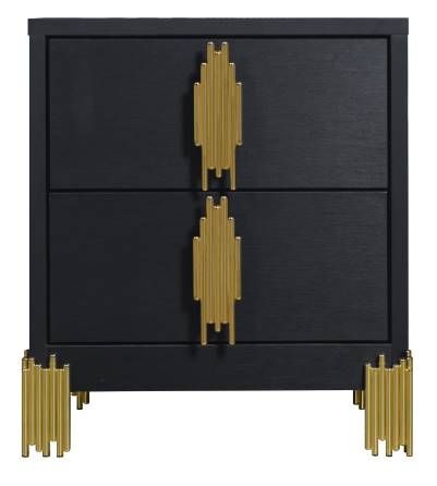 New Classic® Home Furnishings Empire 4-Piece Black King Panel Bedroom Set-4