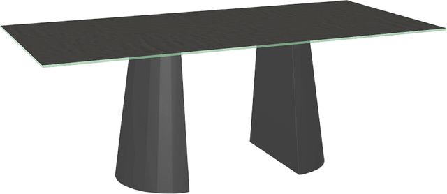 Amisco Customizable Gemma 84" Rectangular Dining Table with 0.5" Starstone on Glass Top-0