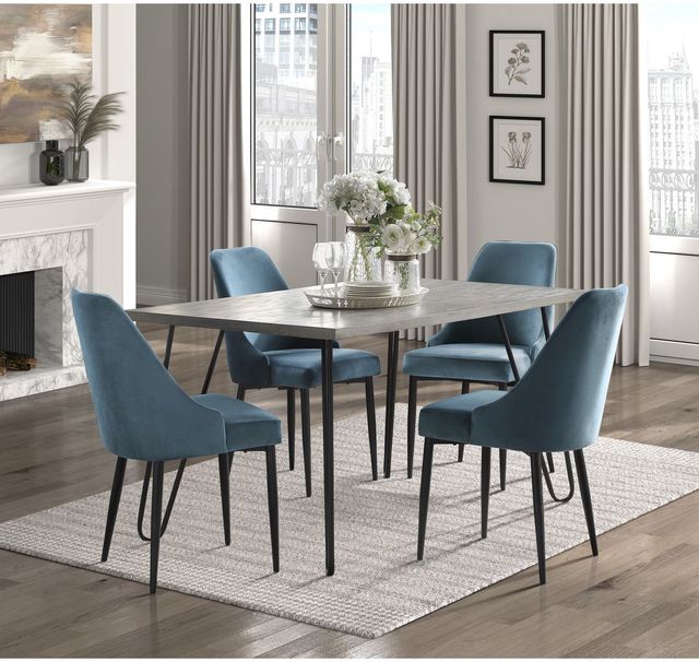 Mazin Furniture Keene 5-Piece Gray Dining Set-3