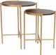 Coaster® Malka 2-Piece Dark Brown Nesting Table with Gold Base-0