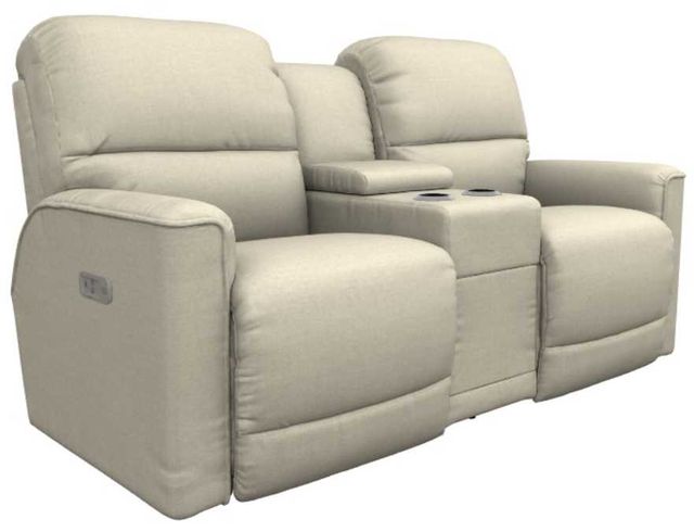 La-Z-Boy® Cade Linen Power Reclining Loveseat with Console, Headrest, and Lumbar-0