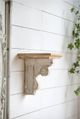 A & B Home Brown/Distressed White 12" Wall Shelf-4