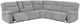 Kate Preston Home 6-Piece Gray Power Reclining Sectional-0