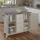 homestyles® Dolly Madison Stainless Steel/White Kitchen Cart-3