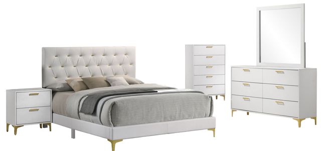 Coaster® Kendall 5-Piece White California King Bedroom Set-0