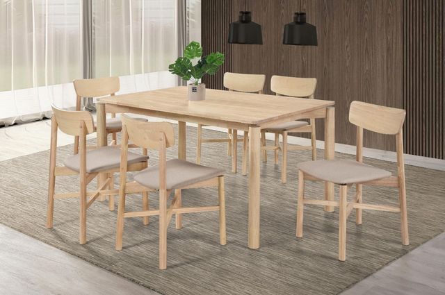 Coaster® Parkridge 7-Piece Tan/White Washed Dining Set-3