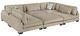Homelegance® Tinley 6-Piece Brown 135" Modular Sectional with Ottoman-4