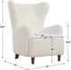 Uttermost® Ingel White Wingback Armchair-2
