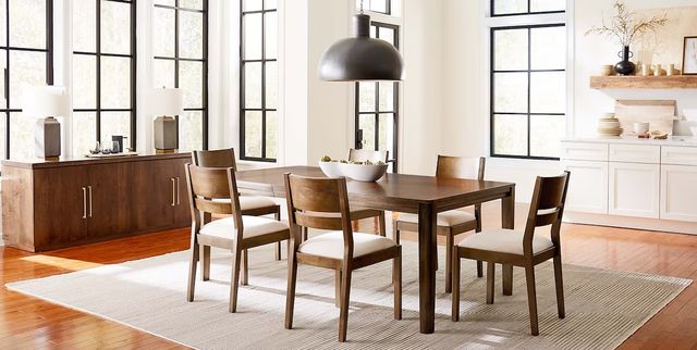 Bassett® Furniture Origins Spence Carbon Dining Chair with Nomad Cream Upholstered Seat-3