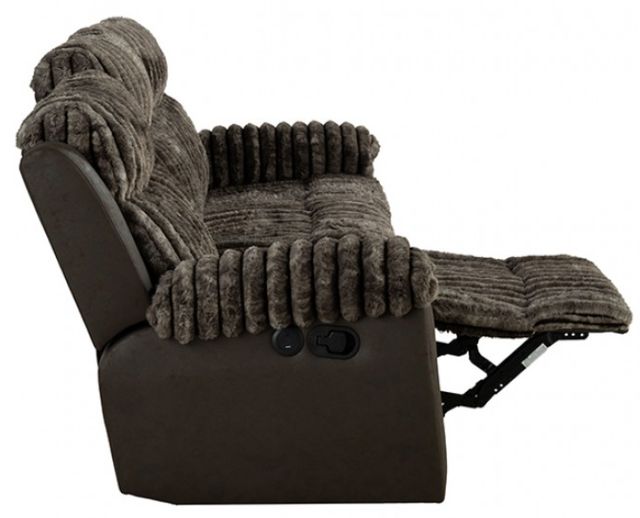 Furniture of America® Dionysus Brown Manual Reclining Sofa-3
