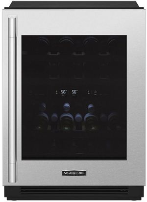 Front view of the Signature Kitchen Suite 24" Panel Ready Undercounter Wine Cooler