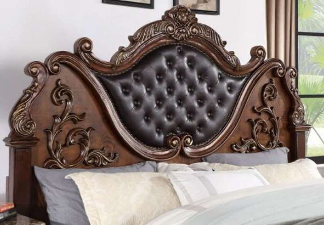 Furniture of America® Esparanza Brown Cherry Queen Bed-1