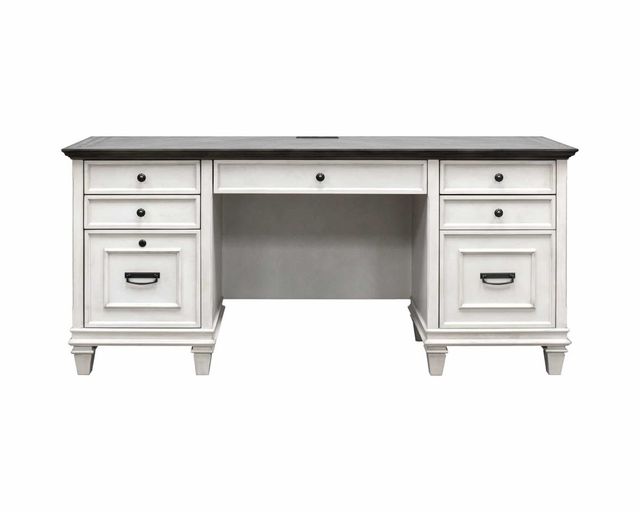 Martin Furniture Hartford Black/White Linen Credenza-0