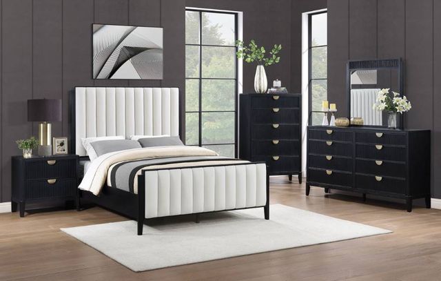 Coaster® Brookmead 5-Piece Black/Ivory Eastern King Bedroom Set-1