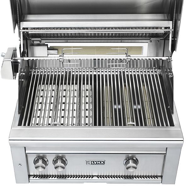 LYNX® Professional 2-Burner Stainless Steel Built-In Natural Gas Grill with 1 Trident Infrared Burner, 1 Ceramic Burner and Rotisserie-1