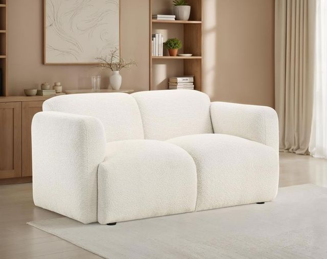 Coaster® Dorset White Upholstered Loveseat-1