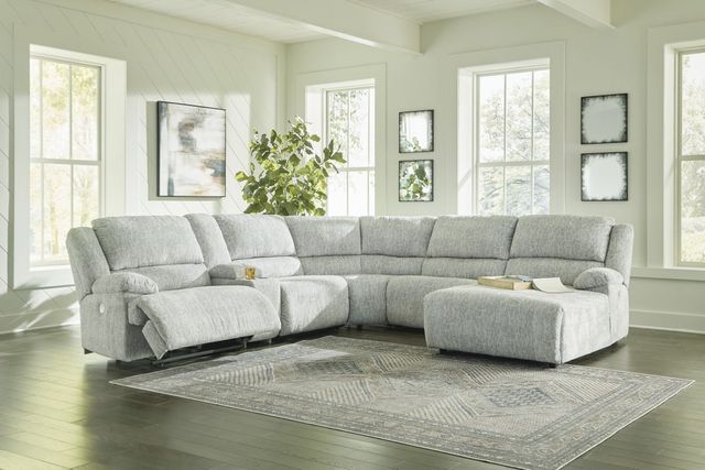 Signature Design by Ashley® McClelland 6-Piece Gray Power Reclining Right-Arm Facing Sectional and Chaise with Console-2