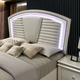 Furniture of America® Maddie Peral White/White Eastern King Panel Bed-3