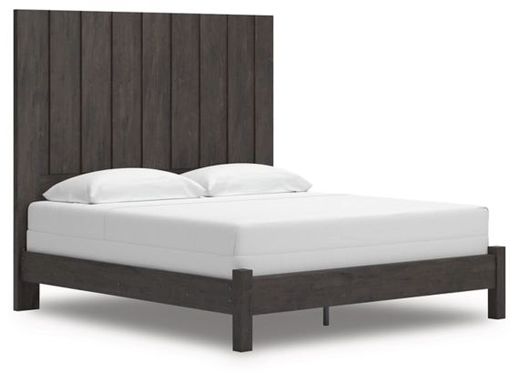 Fraluna King Panel Bed - Charcoal Fraluna King Panel Bed - Charcoal