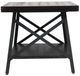 Emerald Home Chandler Espresso Brown End Table with Steel Gray Base-4
