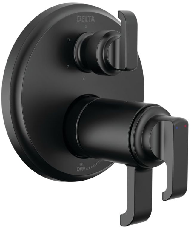 Delta Tetra® TempAssure 17T Series Matte Black 6-Setting Integrated Diverter Trim-0