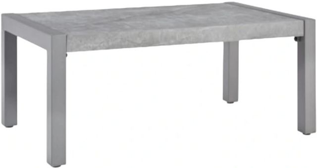 Signature Design by Ashley® Hurley Park Gray Aluminum/Stone Outdoor Cocktail Table