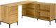 Monarch Specialties Inc. Light Oak L-Shaped Office Desk-0