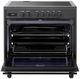 Verona® Ultima Midnight 36" Matte Black Pro Style Induction Range-1