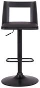 Armen Living Milan Black Adjustable Swivel Bar Stool-1